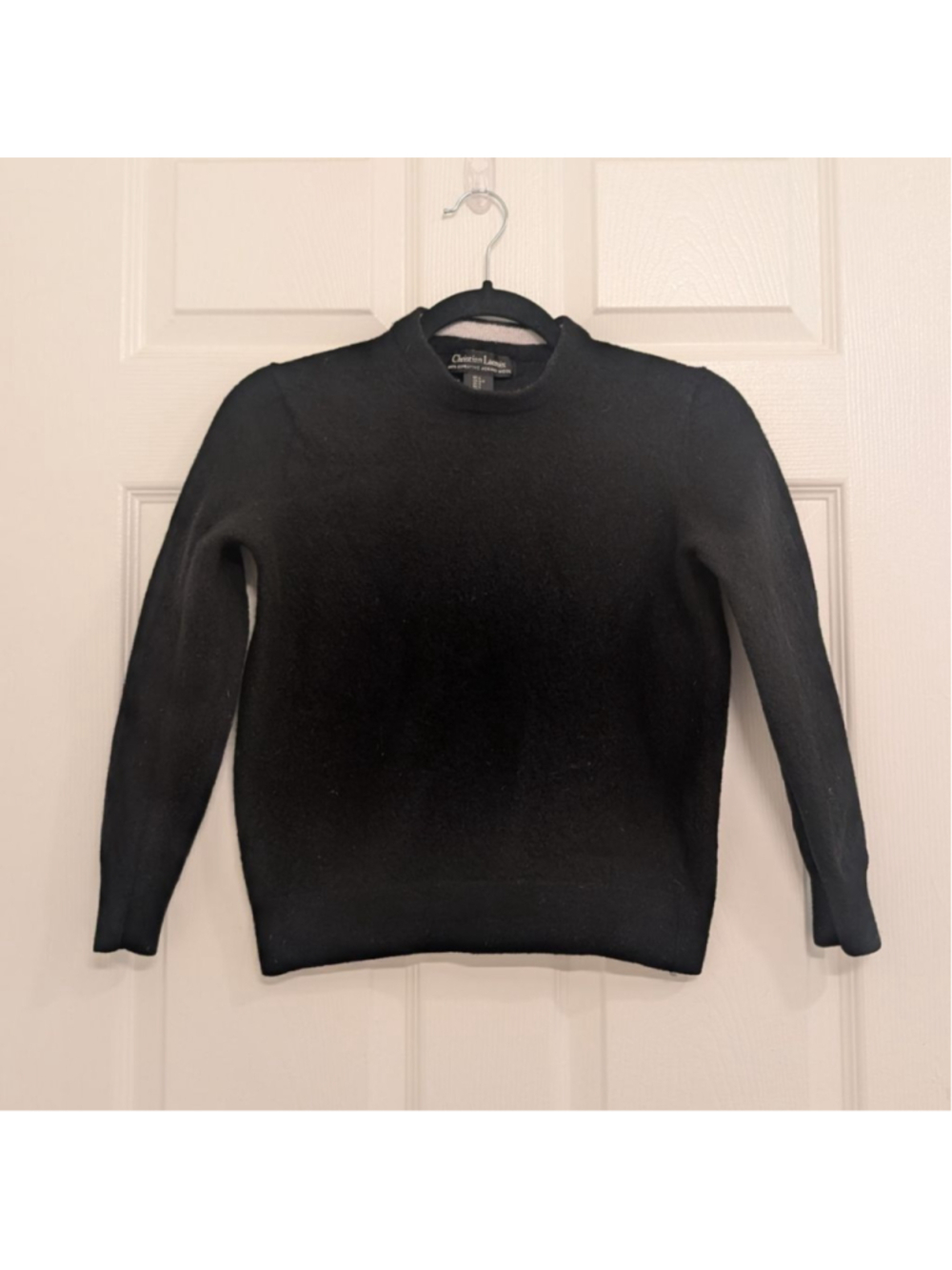 Christian Lacroix 100% Extra Fine Merino Wool Sweater Black *Shrunken See Notes